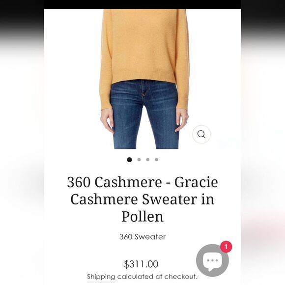 360 Cashmere Gracie Cashmere Sweater in Mustard size S - Picture 12 of 12